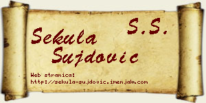 Sekula Šujdović vizit kartica
